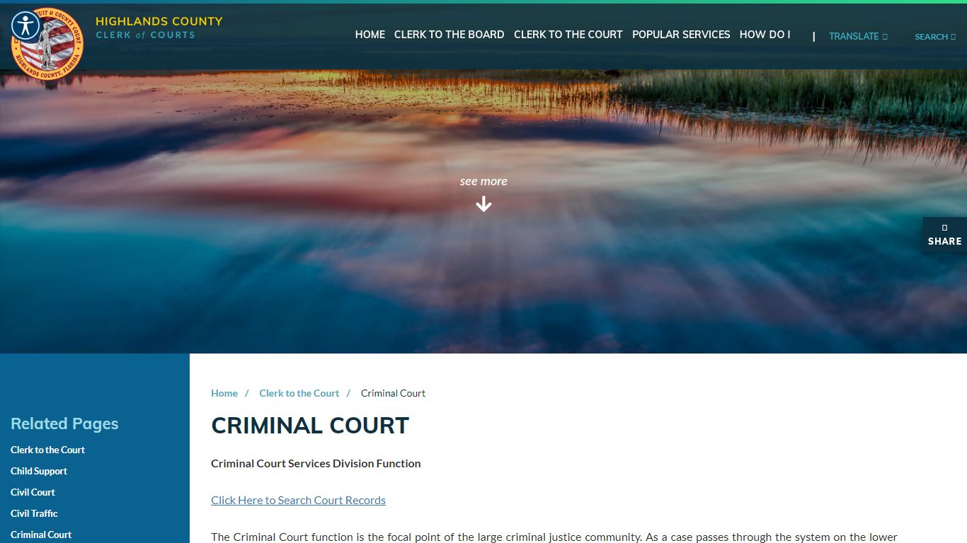 Criminal Court - Highlands County Clerk of Courts